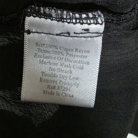 NWOT Johnny Was Black Cupro Loose Boho Tunic Size Small - Picture 5 of 5